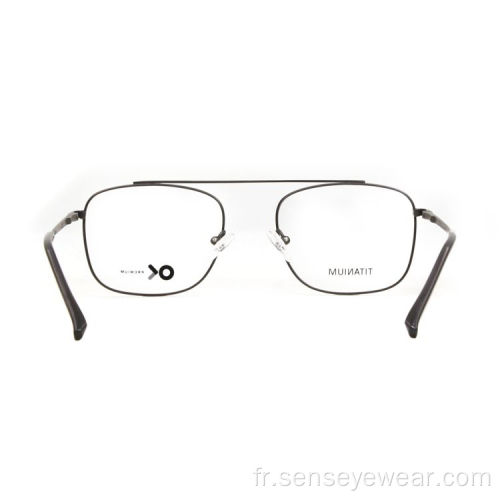 Design vintage haut de gamme de lunettes optiques en titane